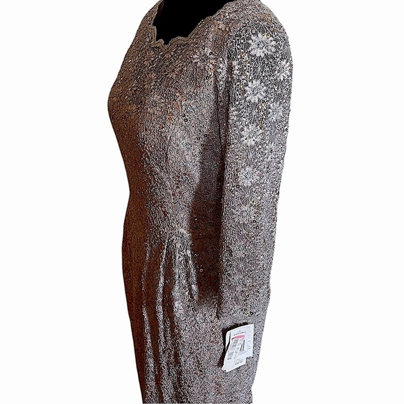 ALEX EVENINGS ELEGANT 3/4 SLEEVE SHEATH DRESS SZ 6 NWTS - Picture 5 of 15